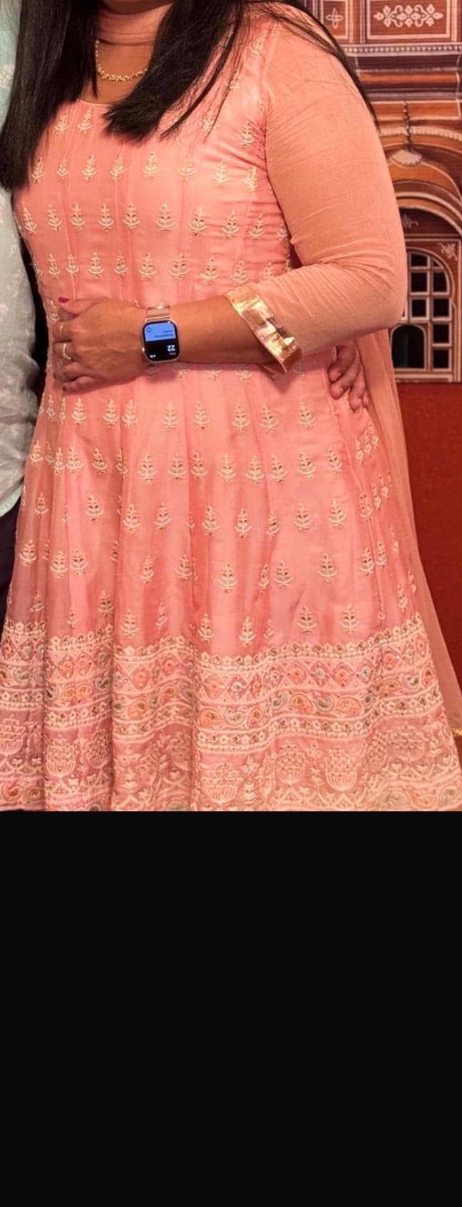Blush Pink Embroidered Sharara Set