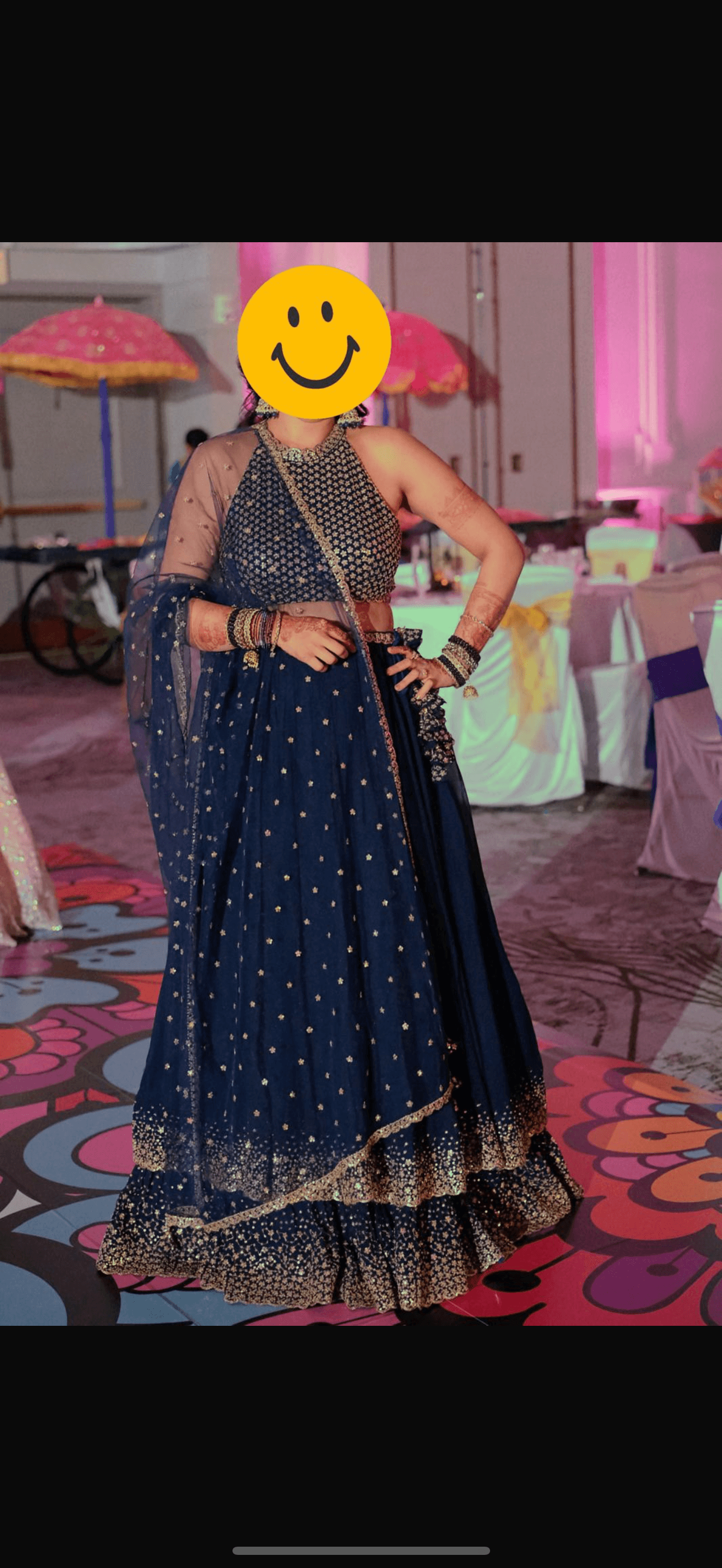 Beautiful Navy Blue Lehnga