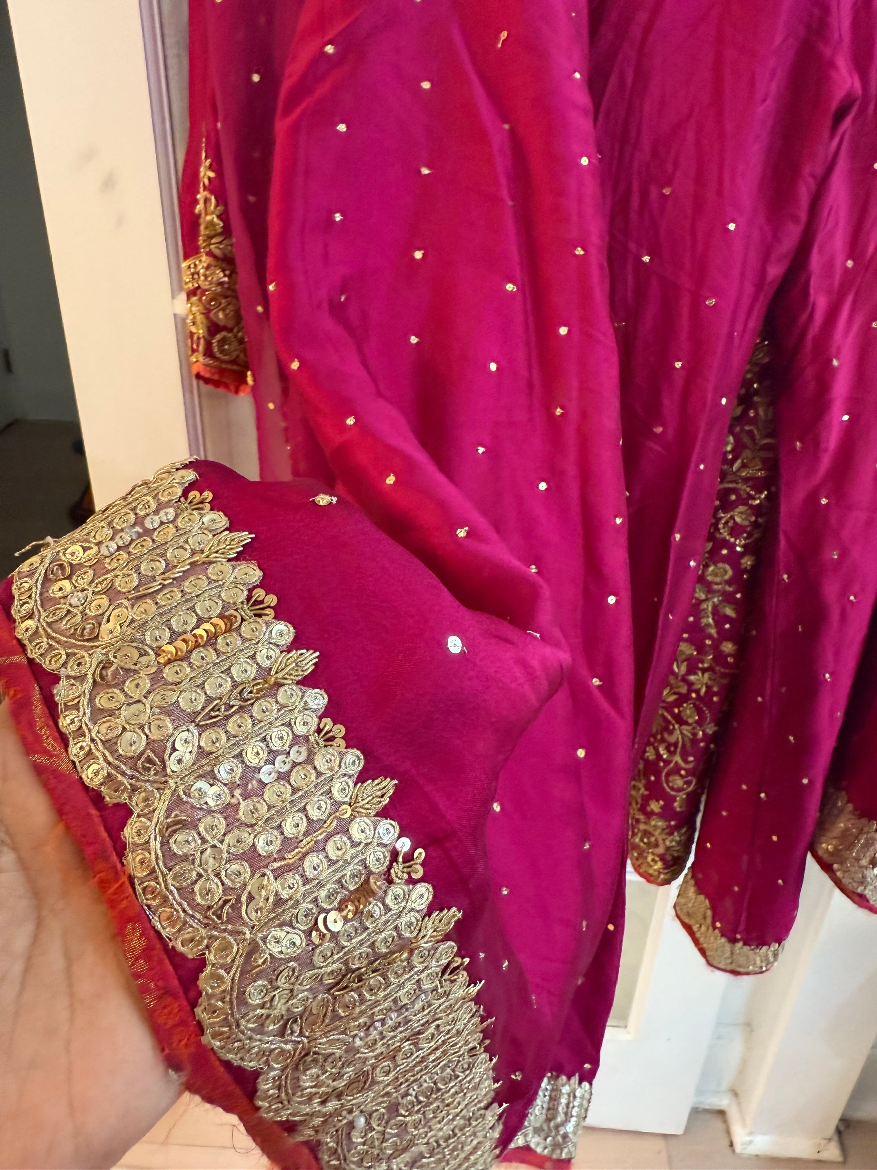 Pakistani suit with Large bottom pants